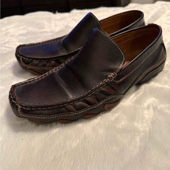 Men’s Aldo Dark Brown Leather Slip-On Loafers - Picture 4 of 11